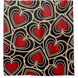 Black and Red Cute Simple Heart Mönster
