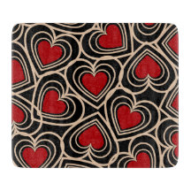 Black and Red Cute Simple Heart Mönster