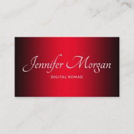 Black and Red Elegant Ombre Visitkort