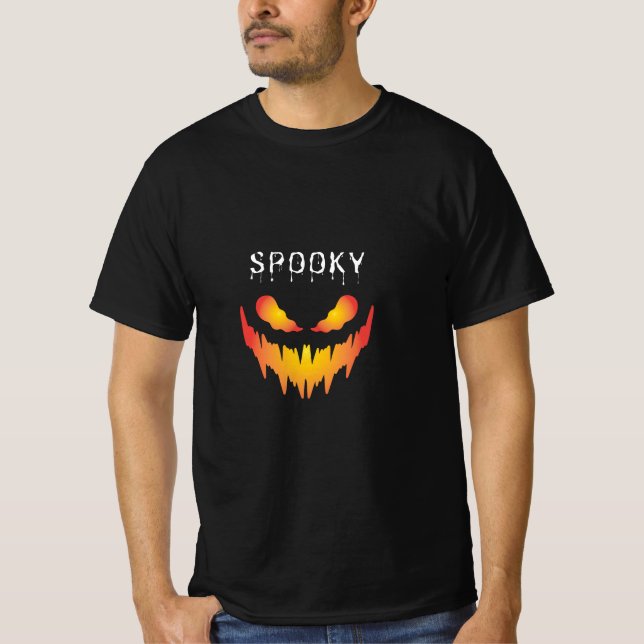 Black and Red Halloween T-Shirt (Framsida)