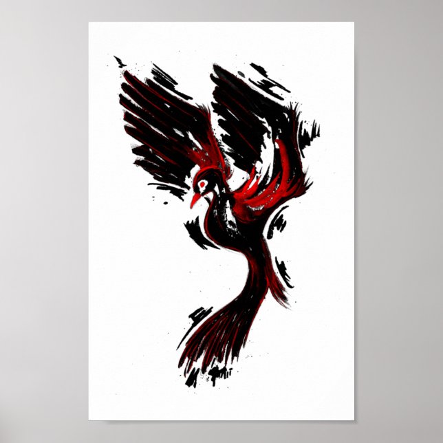 Black and Red Phoenix Poster (Framsidan)