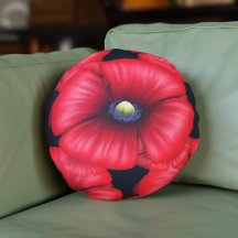 Black and Red Poppy Mönster