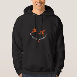 Black and Red Simple Bird Hoodie