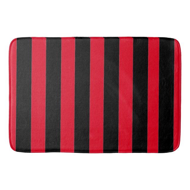 Black and Red Stripes Badrumsmatta (Framsidan)