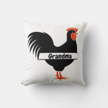 Black and Red Tupp Pillow for Grandma