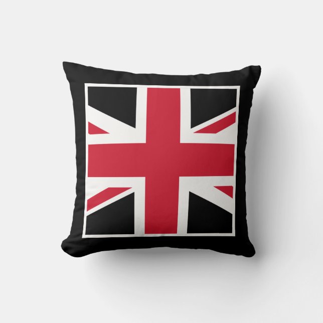 Black and Red Union Jack Kudde (Framsida)