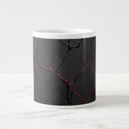 Black and Red Veins Jumbo Mugg