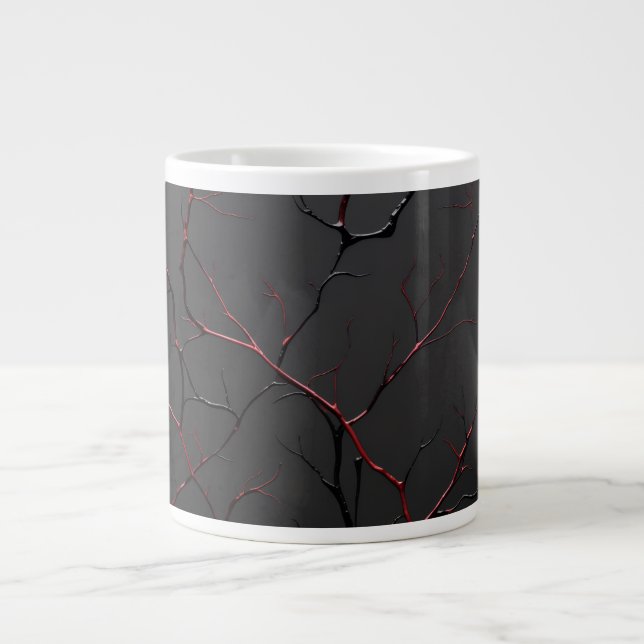 Black and Red Veins Jumbo Mugg (Framsidan)