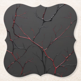 Black and Red Veins Underlägg Papper