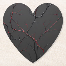 Black and Red Veins Underlägg Papper