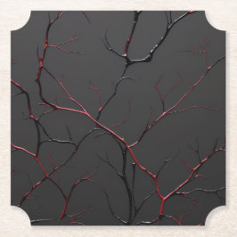 Black and Red Veins Underlägg Papper