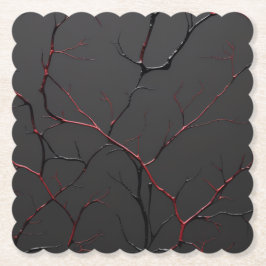 Black and Red Veins Underlägg Papper