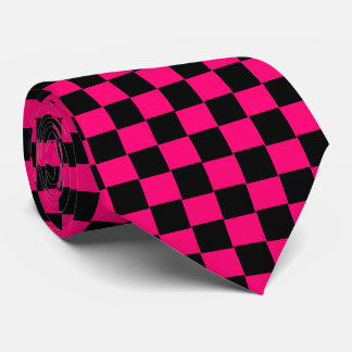 Black and Rosa Checkated Tie Slips