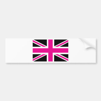 Black and Rosa Classic Union Jack British (UK) Fla Bildekal