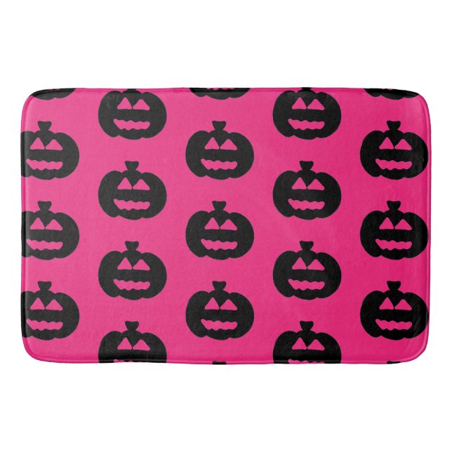 Black and Rosa Jack o lantern Fleece Blanket Badrumsmatta (Framsidan)