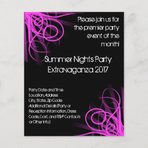 Black and Rosa Music, DJ eller Dance Event Flyer