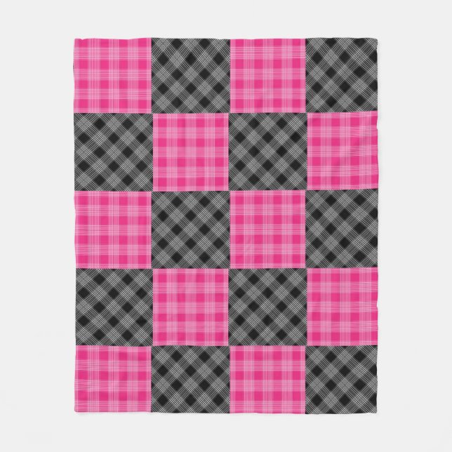 Black and Rosa Play Fleece Blanket (Framsidan)