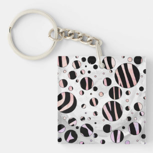 Black and Rosa Zebra Polka dots