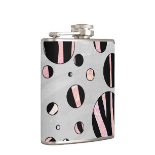 Black and Rosa Zebra Polka dots Fickplunta