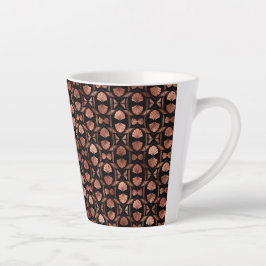 Black and Rose Gold Art Deco Small Latte Mug
