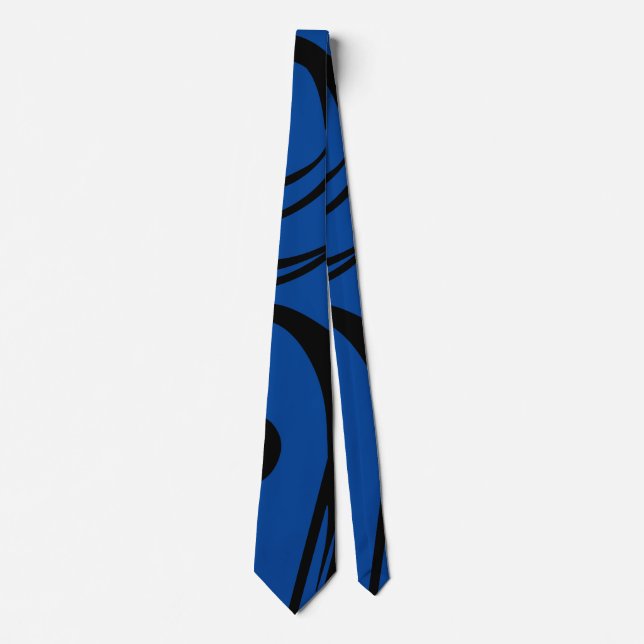 Black and Royal Blue Business Neck Tie Slips (Framsida)
