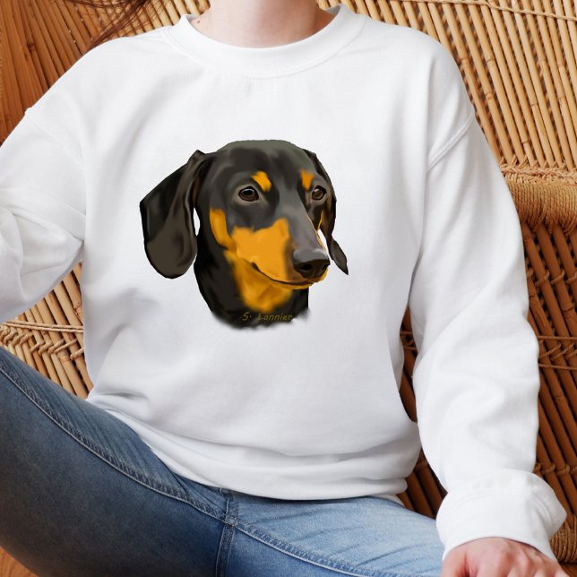 Black and Rust Dachshund Hund T-shirt (Skapare uppladdad)