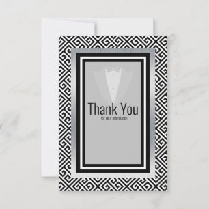 Black and silver tuxedo, formell anpassningsbar tu tack kort