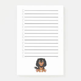 Black and Tan Cavalier Kung Charles Spain Post-it Block