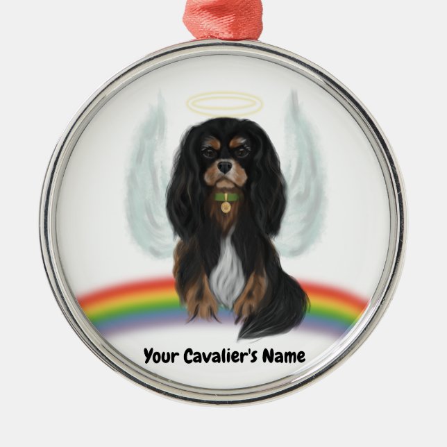 Black and Tan Cavalier Pet Loss Ornament (Framsidan)