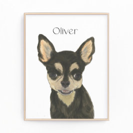 Black and Tan Chihuahua Art Fototryck