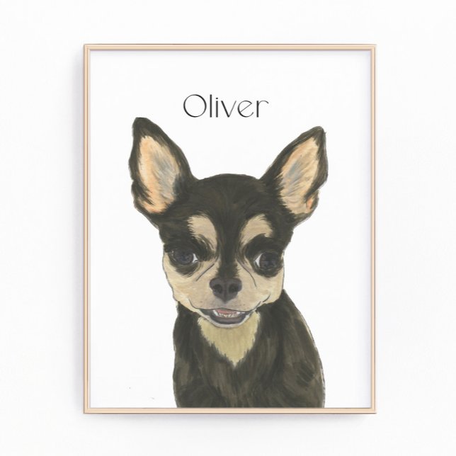 Black and Tan Chihuahua Art Fototryck (Skapare uppladdad)