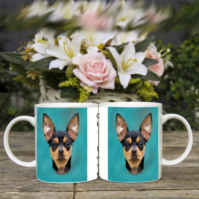 Black and Tan Chihuahua Hund Kaffemugg (Skapare uppladdad)