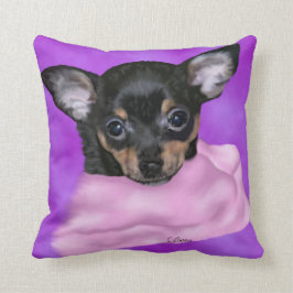 Black and Tan Chihuahua Puppy Kudde