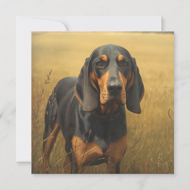 Black and Tan Coonhound Anteckningskort (Framsida)