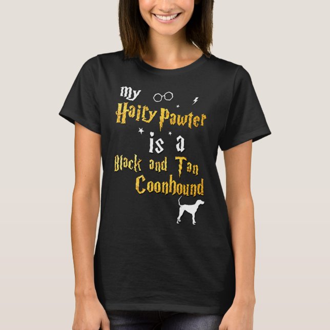 Black and Tan Coonhound Black and Tan Coonhound T Shirt (Framsida)