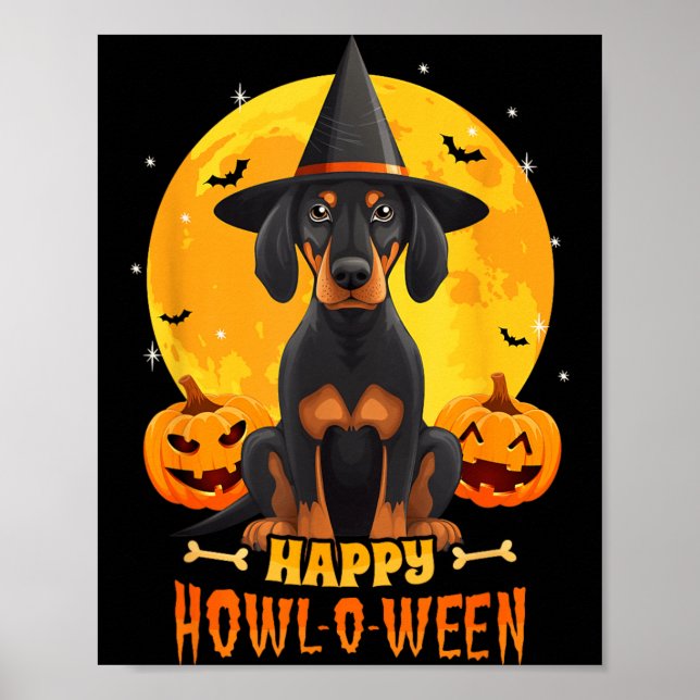 Black And Tan Coonhound Halloween Hund Vår O Ween Poster (Framsidan)