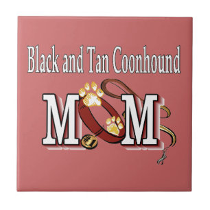 Black and Tan Coonhound Hund MAMMA Kakelplatta