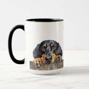 Black and Tan Coonhound Hund Mugg