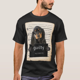 Black and Tan Coonhound Hund mugg shot TShirt T Shirt