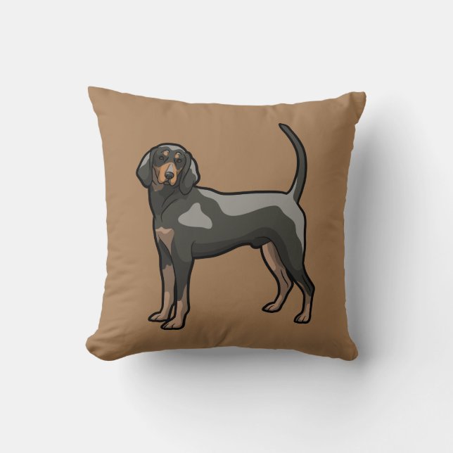 Black and Tan Coonhound Kudde (Framsida)