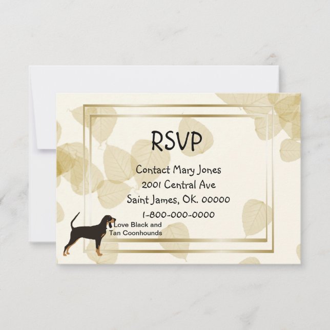 Black and Tan Coonhound på Tan Lövs OSA Kort (Framsida)