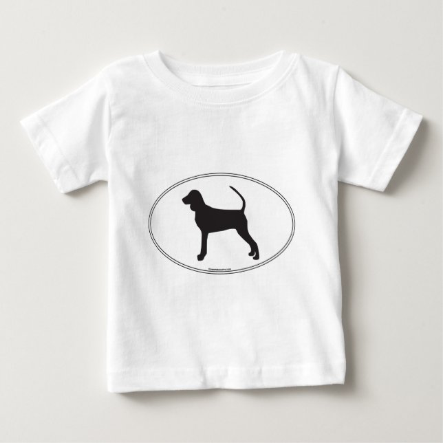 Black and Tan Coonhound Silhouette Tee (Framsida)