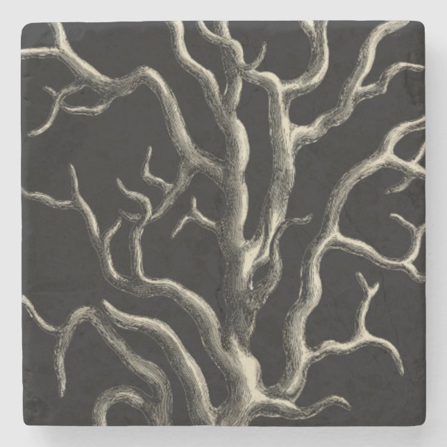 Black and Tan Coral Stenunderlägg (Framsidan)