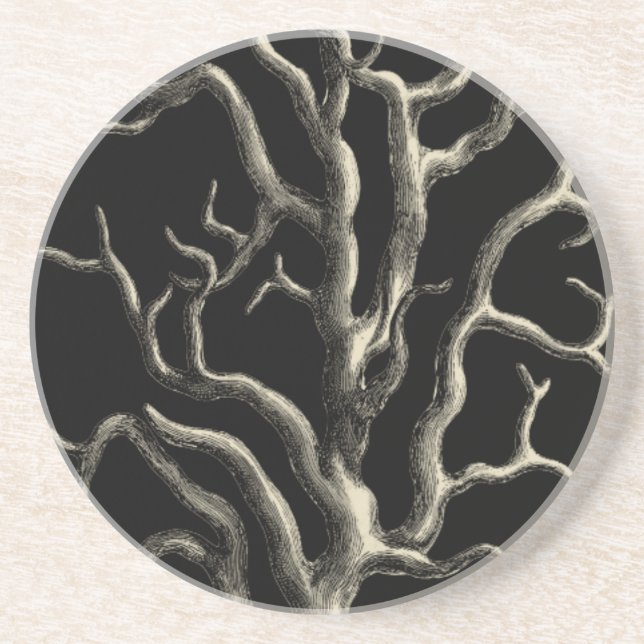 Black and Tan Coral Underlägg (Framsidan)