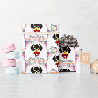 Black and Tan Dachshund Birthday Presentpapper