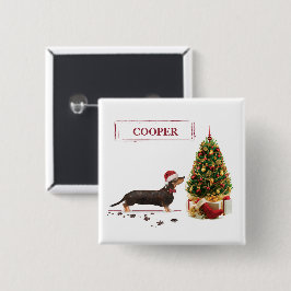 Black and Tan Dachshund Funny God Jul Hund Knapp