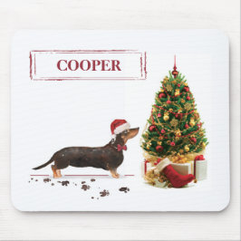 Black and Tan Dachshund Funny God Jul Hund Musmatta