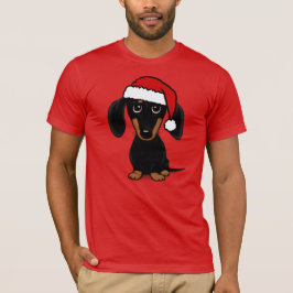Black and Tan Dachshund Santa Cute Wiener Hund T Shirt