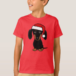 Black and Tan Dachshund Santa Cute Wiener Hund T Shirt