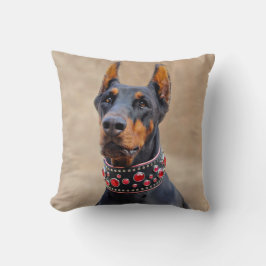 Black and Tan Doberman Pinscher in Jeweled collar Kudde